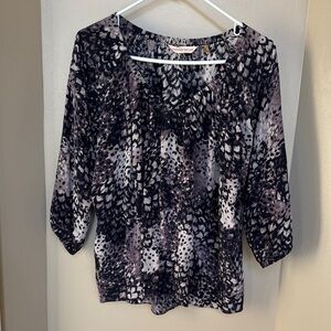 Rebecca Taylor silk Black and Gray Women's blouse size 2 good condition